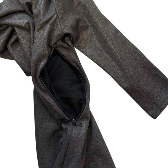 Alice & Olivia Cocktail Dress - Gray/Silver Shimmer with Sheer Back - Size 8 - Picture 11 of 16